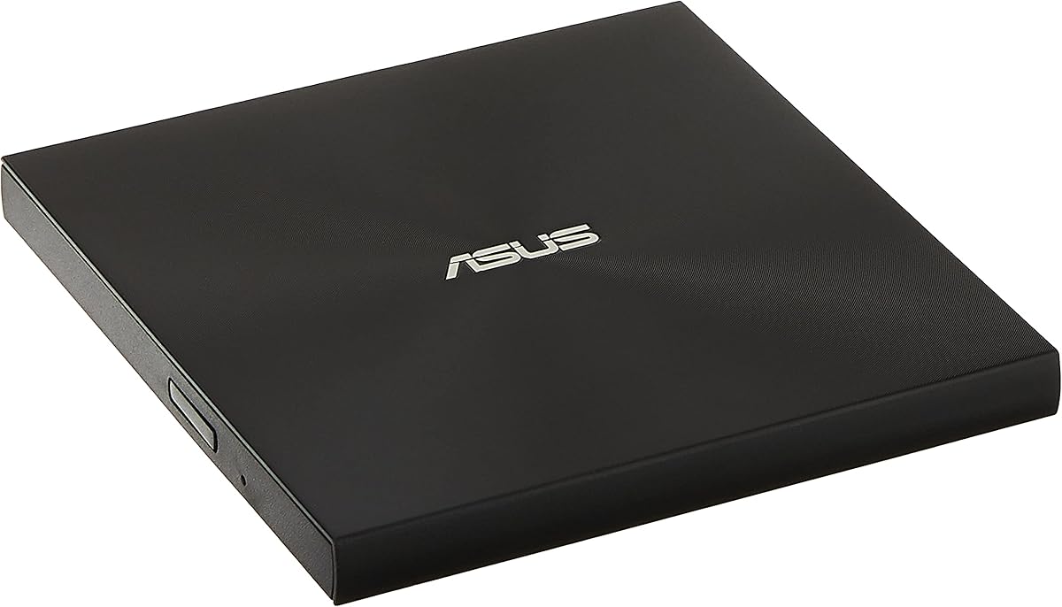 ASUS ZenDrive Ultra Slim USB 2.0 External 8X DVD Optical Drive +/-RW with M-Disc Support for Windows and Mac and Nero BackItUp for Android Devices (SDRW-08U7M-U/BLK/G/AS),Black