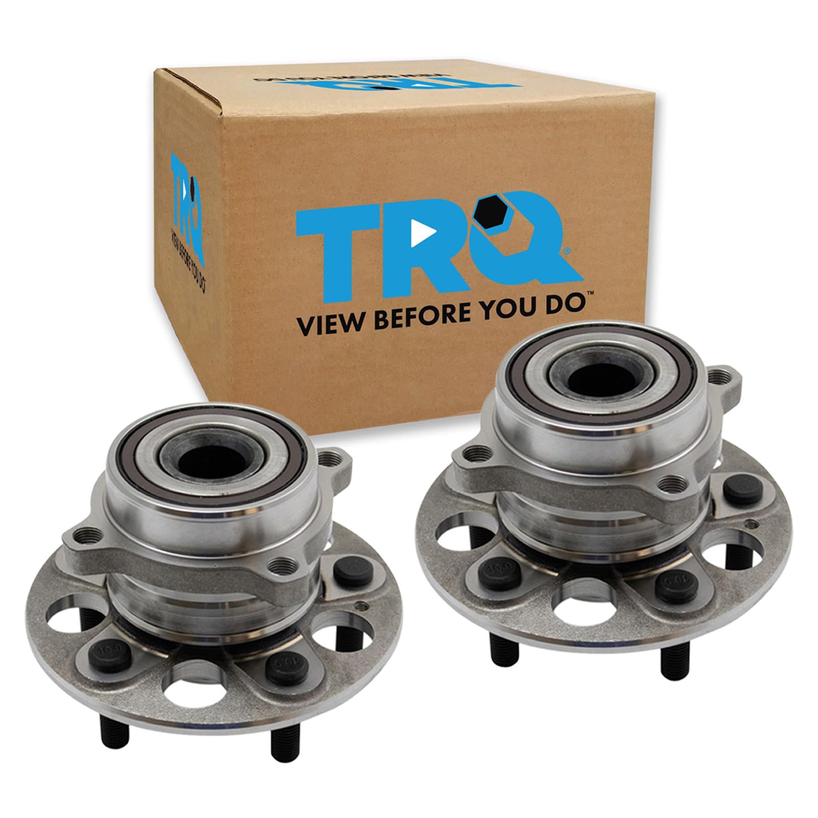 TRQ Rear Left and Right Wheel Bearing and Hub Assembly Set 2 Piece