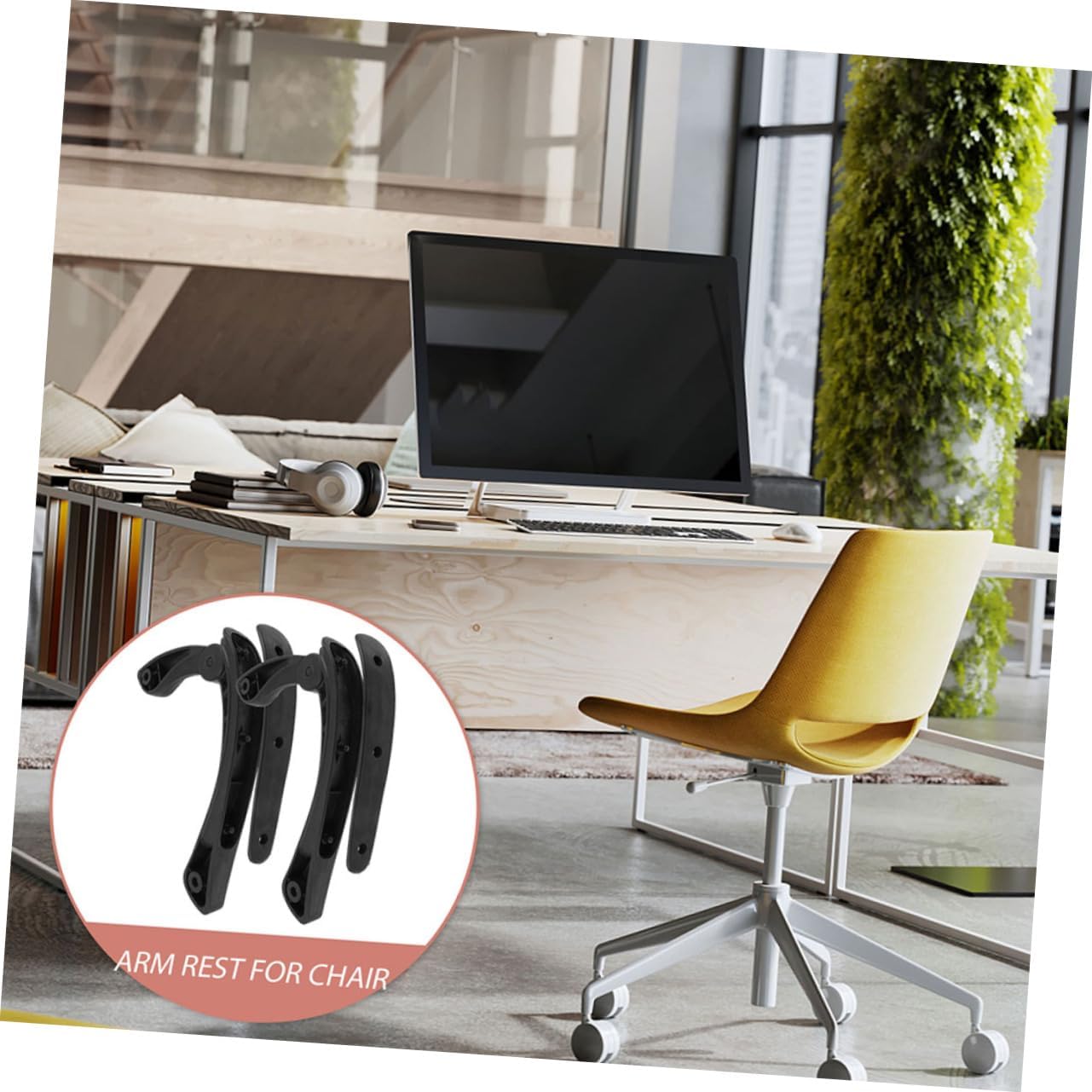 GANAZONO 2pcs Ergonomic Office Chair Arm Pads Armrest Covers for Elbow Support Replacement for Office Chairs Versatile Fit