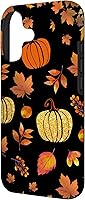 Vista 2 de Fall Leaves and Pumpkins Pattern Halloween Autumn Case for iPhone 17