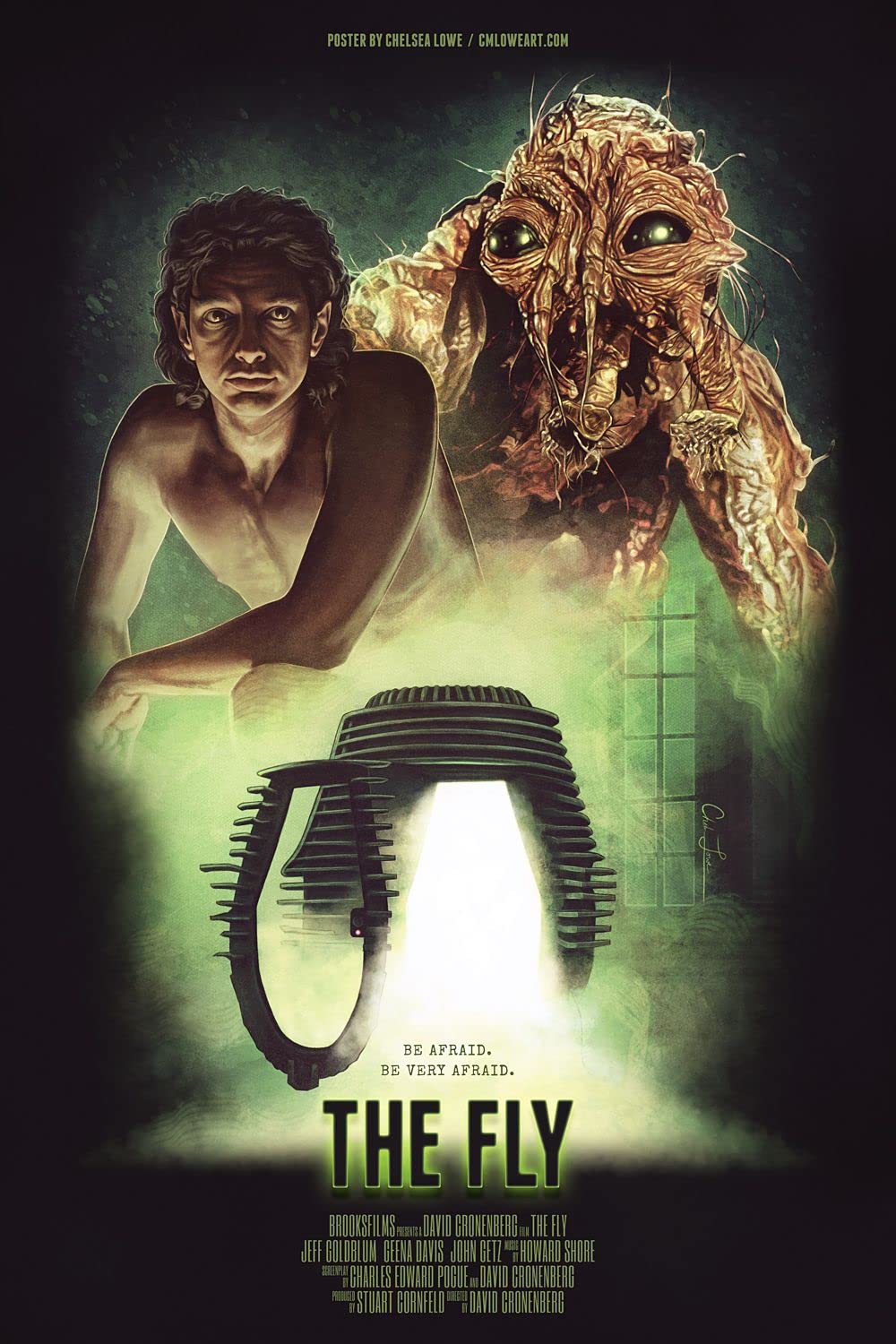 Amazon.co.jp: THE FLY 1986 4 z6610 A2 Poster on Canva - Canvas