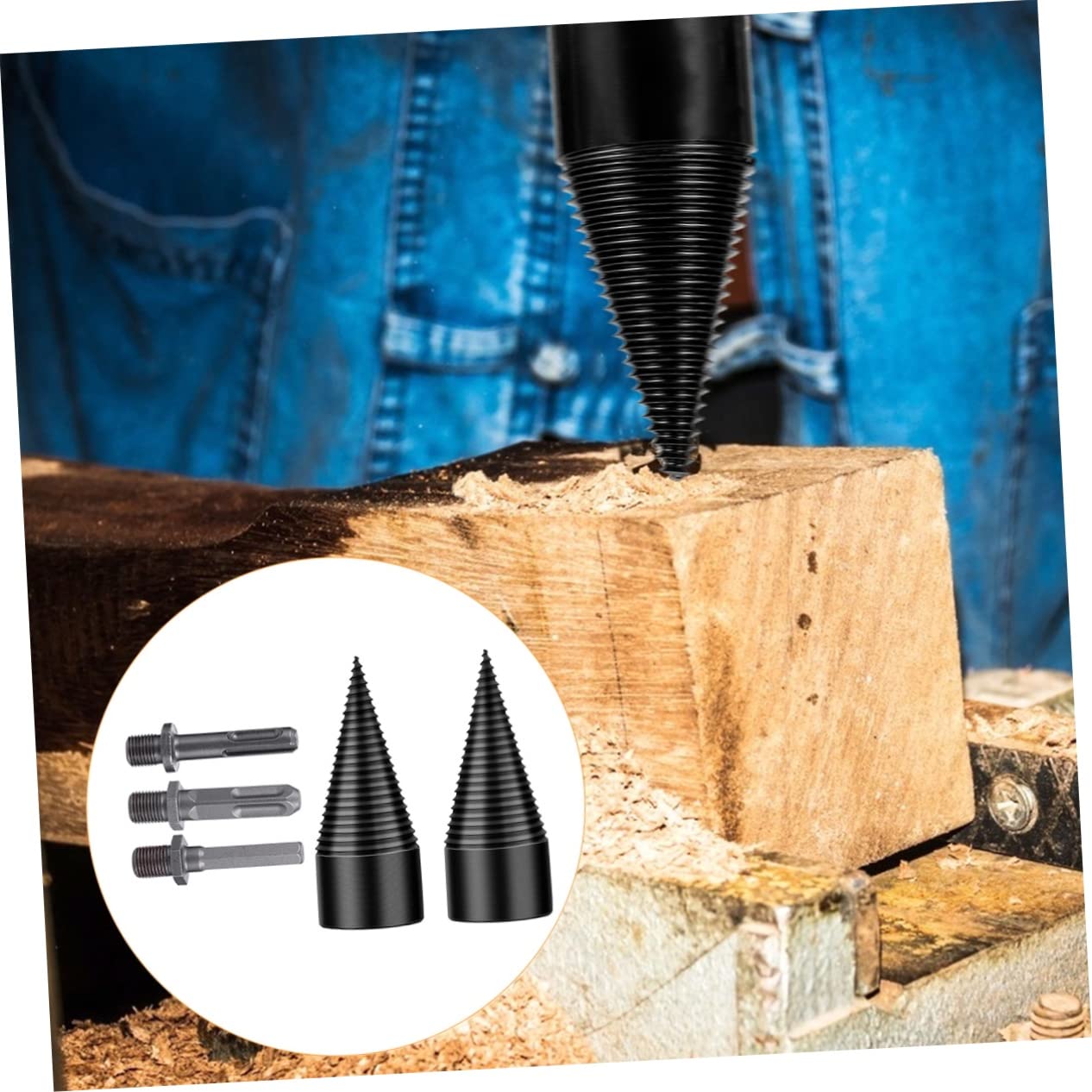 Broca Para Partir Madera Broca Para Partir Leña Taladro Eléctrico Para Troncos Leña Para Encender Para Madera