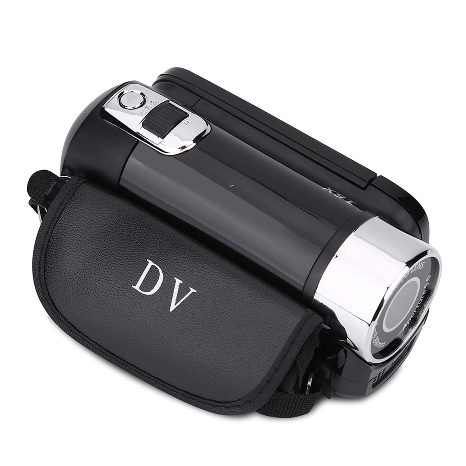Akozon Videocámara de Mano Cámara Vlogging FHD 16X Zoom Digital, Rotación Full HD 16X Videocámara de Alta Definición Cámara Tragbar DV (Black)