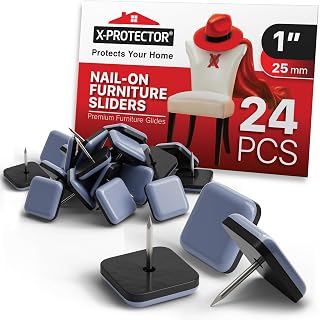 Chair Glides X-PROTECTOR - 1" Furniture Glides 24 PCS, Grey