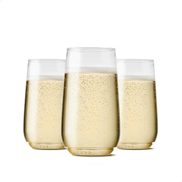 مجموعة TOSSWARE POP 6oz Flute Jr من 48 ، جودة ممتازة ، قابلة لإعادة التدوير ، غير قابلة للكسر & أمبير ؛ نظارات شمبانيا بلاستيكية شفافة ، 48 حزمة عد من 1