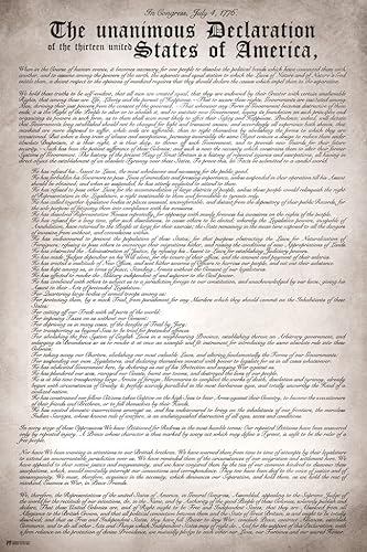 Declaración de Independencia Remasterizada Versión Legible Estados Unidos América Estados Unidos Revolución Americana Historia Aula Profesor