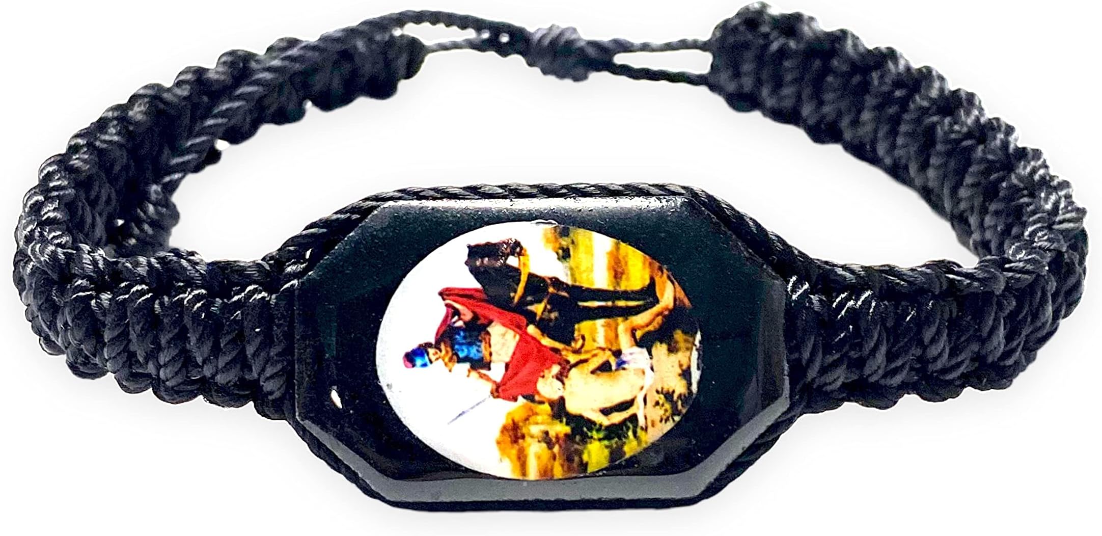 Saint St Martin of Tours Black Adjustable Corded Wood Bracelet Men Women Pulsera San Martin Caballero