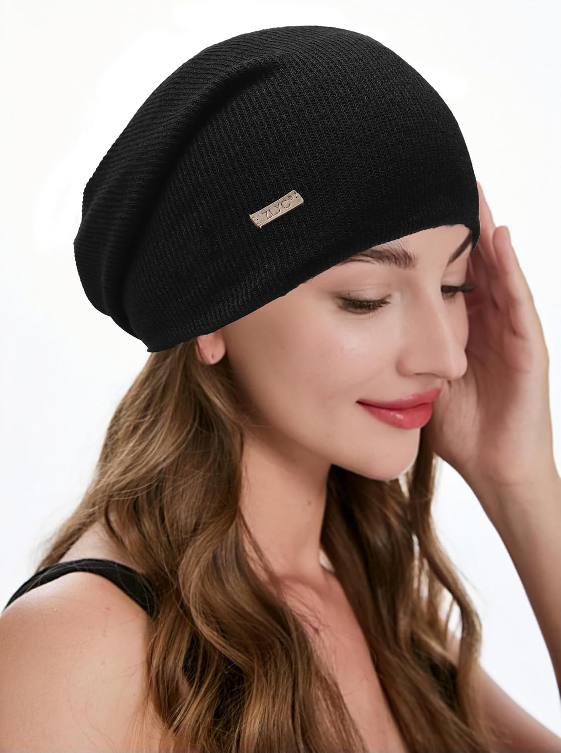 ZLYC Women Lightweight Slouchy Beanie Hat Thin Knit Skull Cap Summer Chemo Headwear