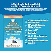 Vista 7 de Nutricelebrity Suplemento óptimo para aliviar el estrés, apoyo al estado de ánimo, ayuda para dormir, Ashwagandha Organic, KSM-66, enfoque cerebral