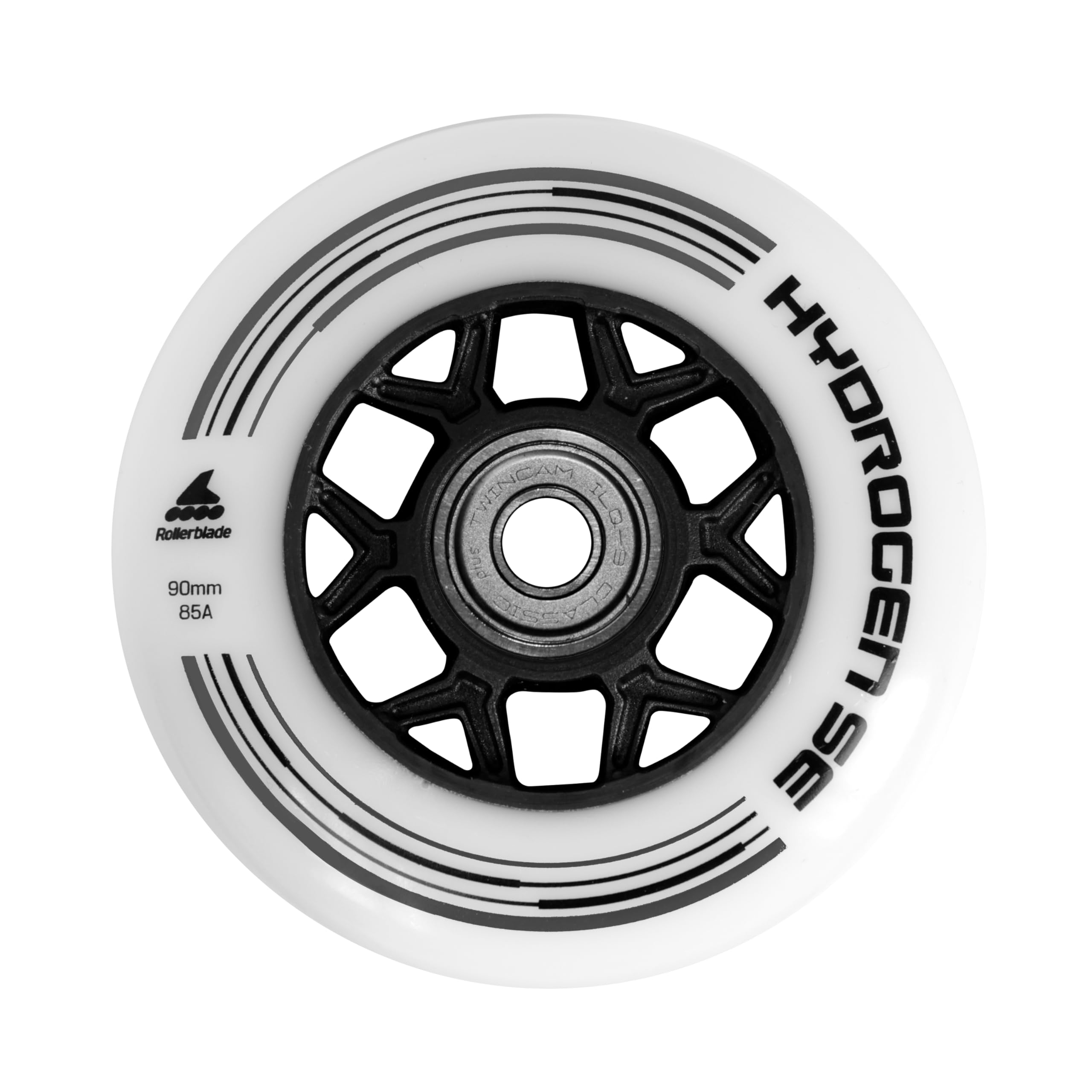 Rollerblade 90MM/ILQ9 Wheel/Bearing HYDROGEN SE, 8 Inline Skate Rollen, Ersatzräder, Unisex, Weiss, 90mm/ILQ9