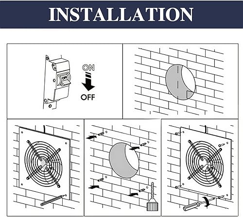 Miniatura 7 de Paquete de 2 ventiladores de escape para el hogar de 4 pulgadas, 110 V, 20 W, 200 mh, ventilador de ventilación de alta velocidad con válvula de