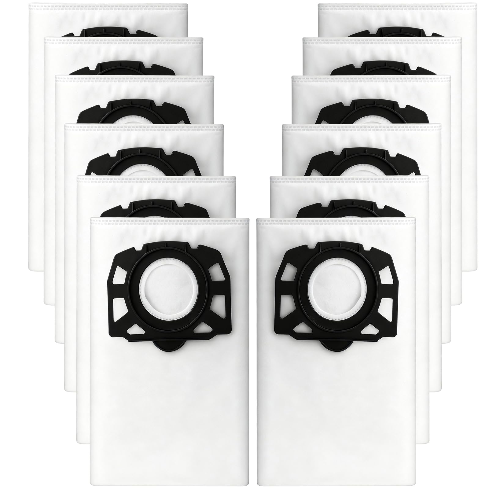 Attemart 12 Stück KFI 487 Staubbeutel für Kärcher WD4 WD5 WD6 WD5P WD6P KWD 4 KWD 5 KWD 6 Vliesfilterbeutel KNT 4 MV4 MV5 MV6 Nass Trockensauger Beutel für Kärcher 2.863-006.0 Staubsaugerbeutel