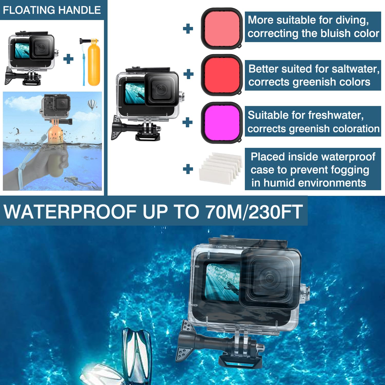 Caméra sport GOPRO HERO 12 BLACK Pack accessoires BUNDLE Pas Cher