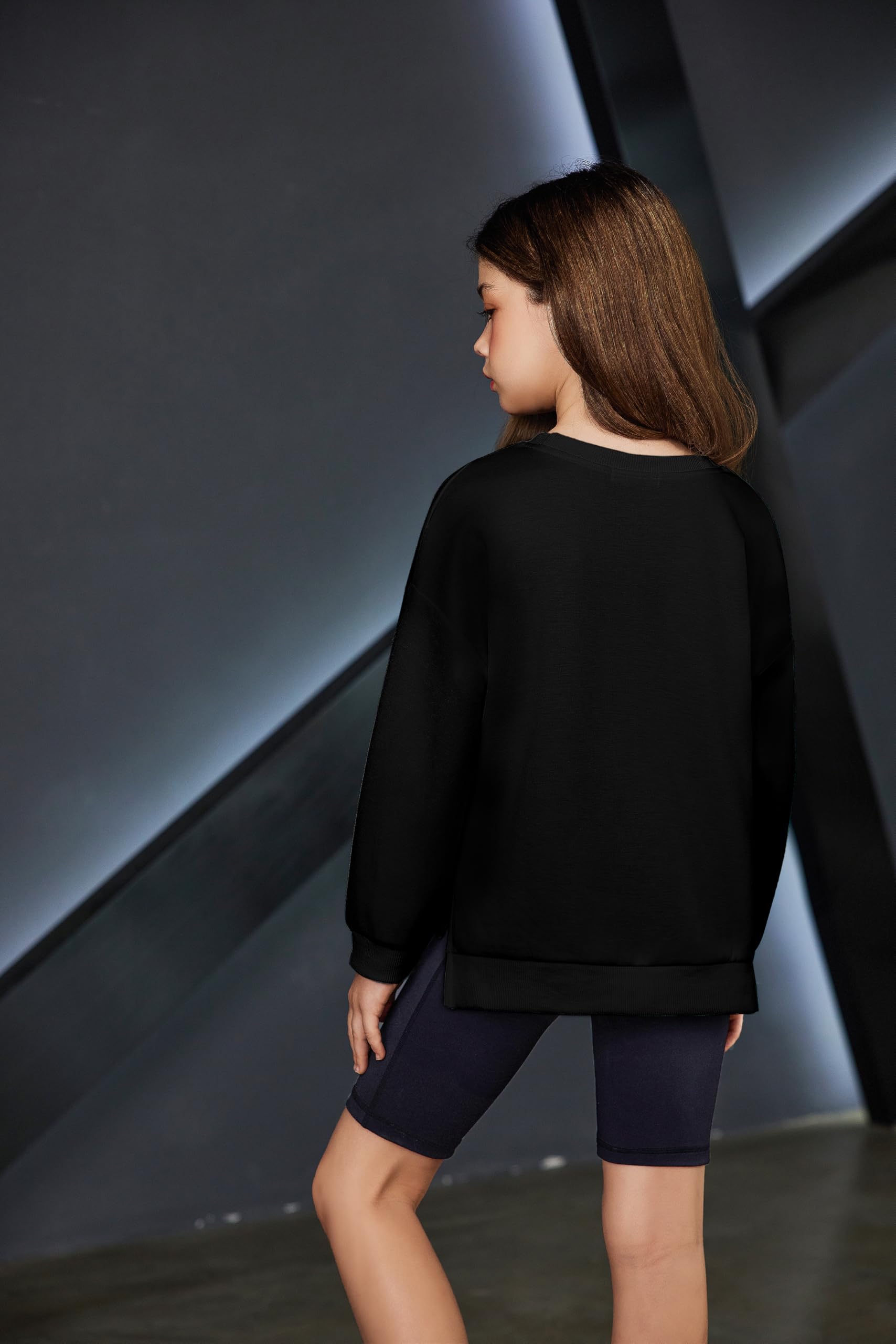 Arshiner Niñas Sudaderas Sin Capucha Ultra Cómoda Niño Otoño Invierno Cuello Redondo Pullover Moda Casual Manga Larga Sudadera para Niña 5-14 Años