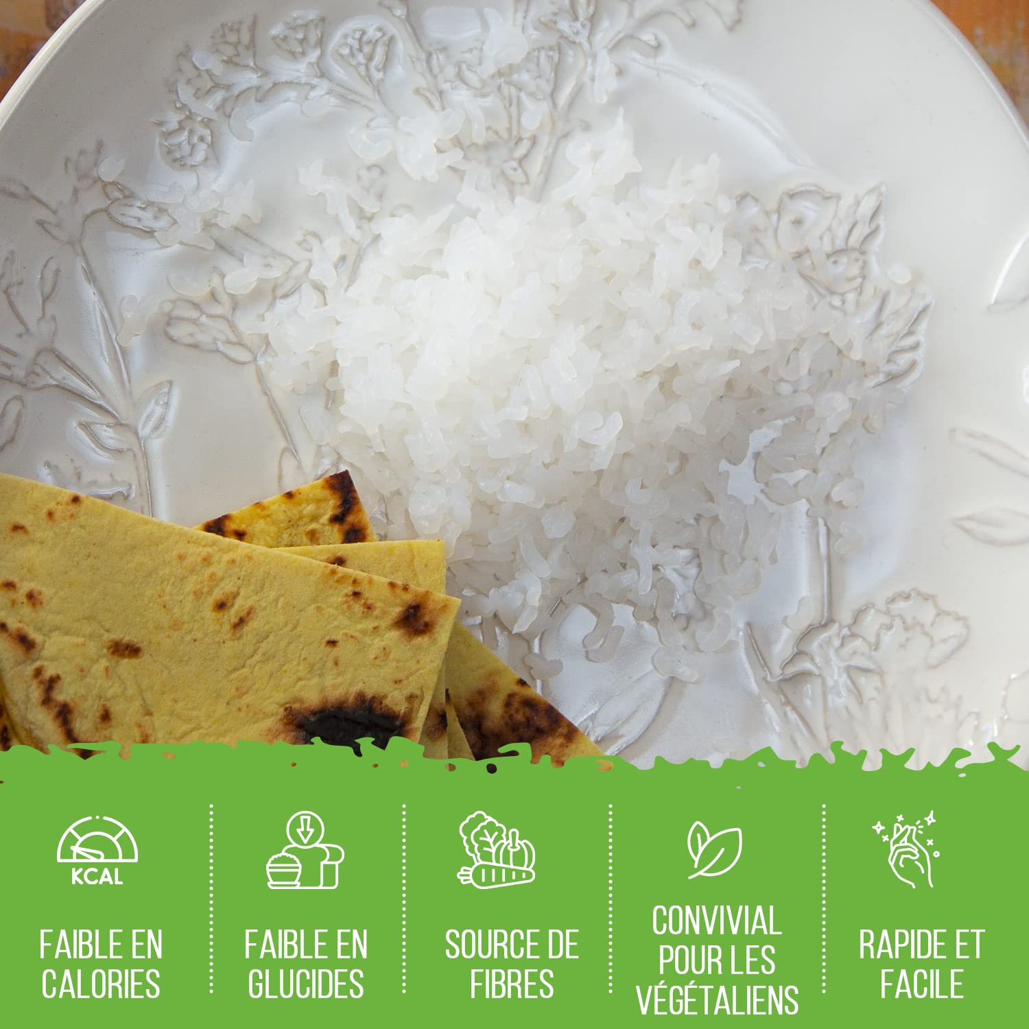 6x Slendier Bio Konjac Riz 6x400g