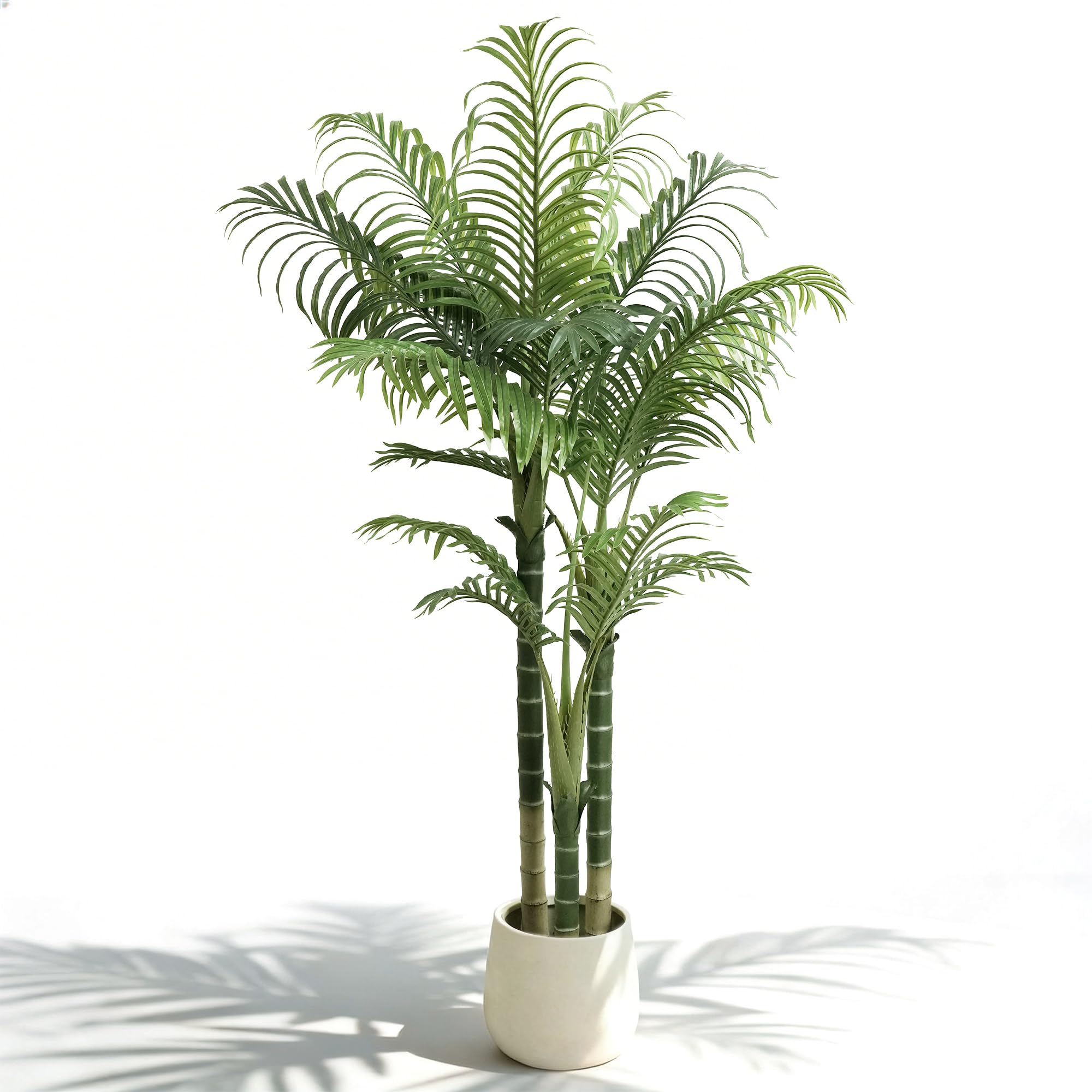 Künstliche Palme, Künstliche Pflanzen groß im Topf Plastik Palme Künstliche Palmen wie echt Fake Plants für Wohnzimmer Balkon Schlafzimmer Büro