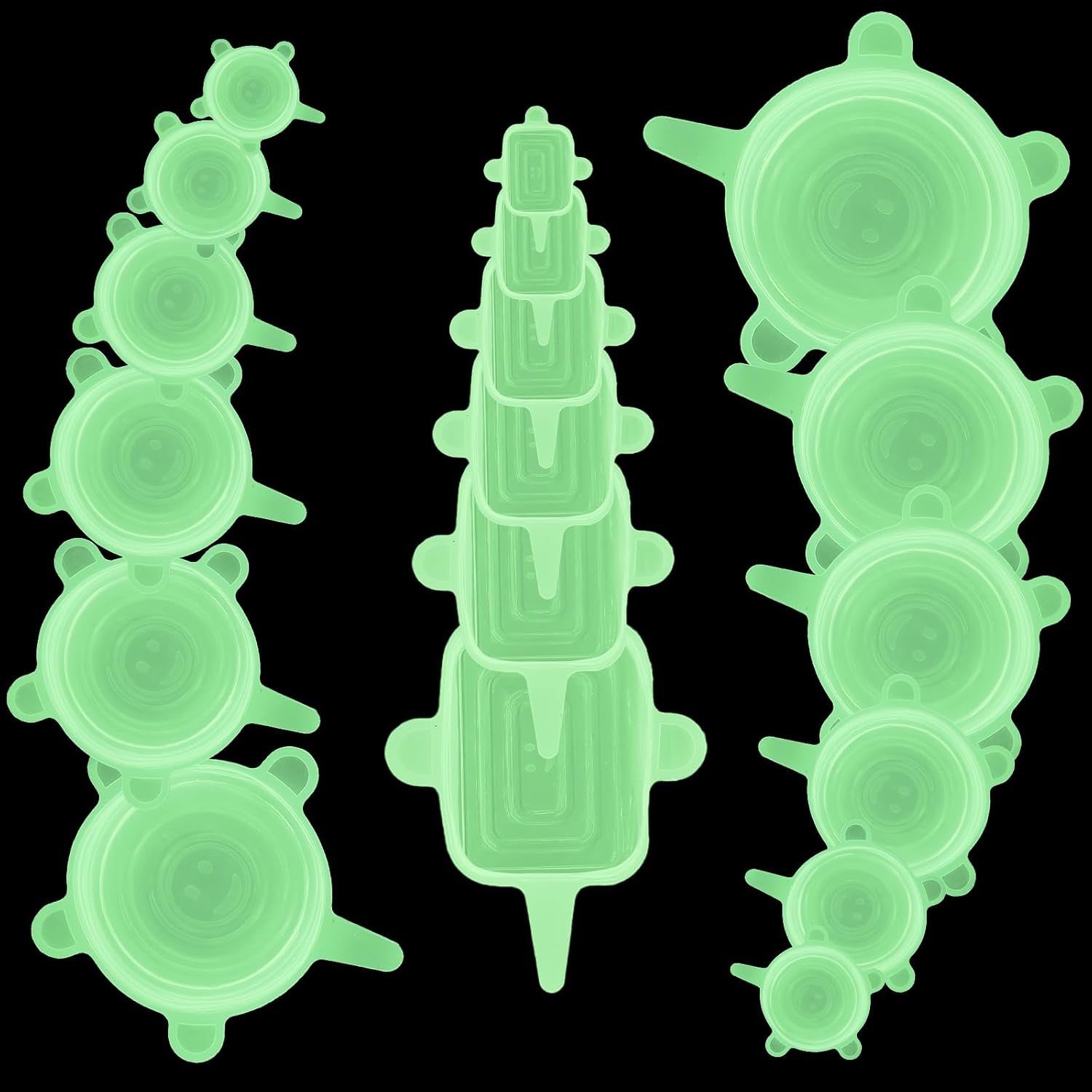 18PCS Reusable Silicone Food Covers – Airtight, Stretchy & Safe for Microwave/Dishwasher