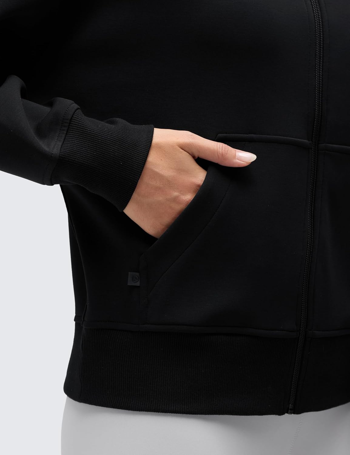 CRZ YOGA SoftAura Full Zip Sweatshirt for Women - Workout Casual Zipper Funnel Neck Sweat Shirts Jackets with Pockets - Image 5