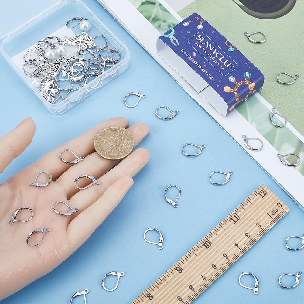 304 Ganci In Orecchino Francese In Acciaio Inox, Ganci Per Orecchini Piatti Filo Per Le Orecchie - Foto 7