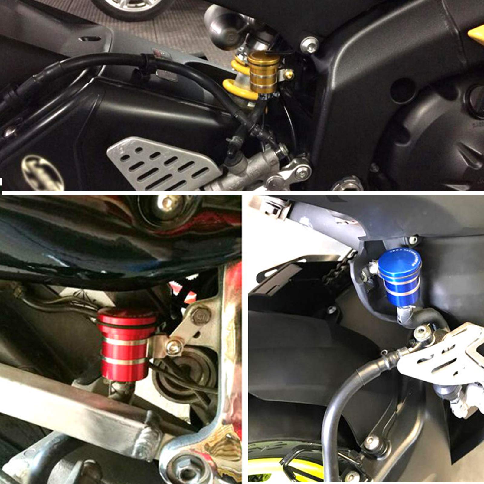 Réservoir Huile De Frein Avant/Arrière Aluminium CNC – Compatible Yamaha FZ MT R1 R6 + Ducati Honda Kawasaki – Look Racing !