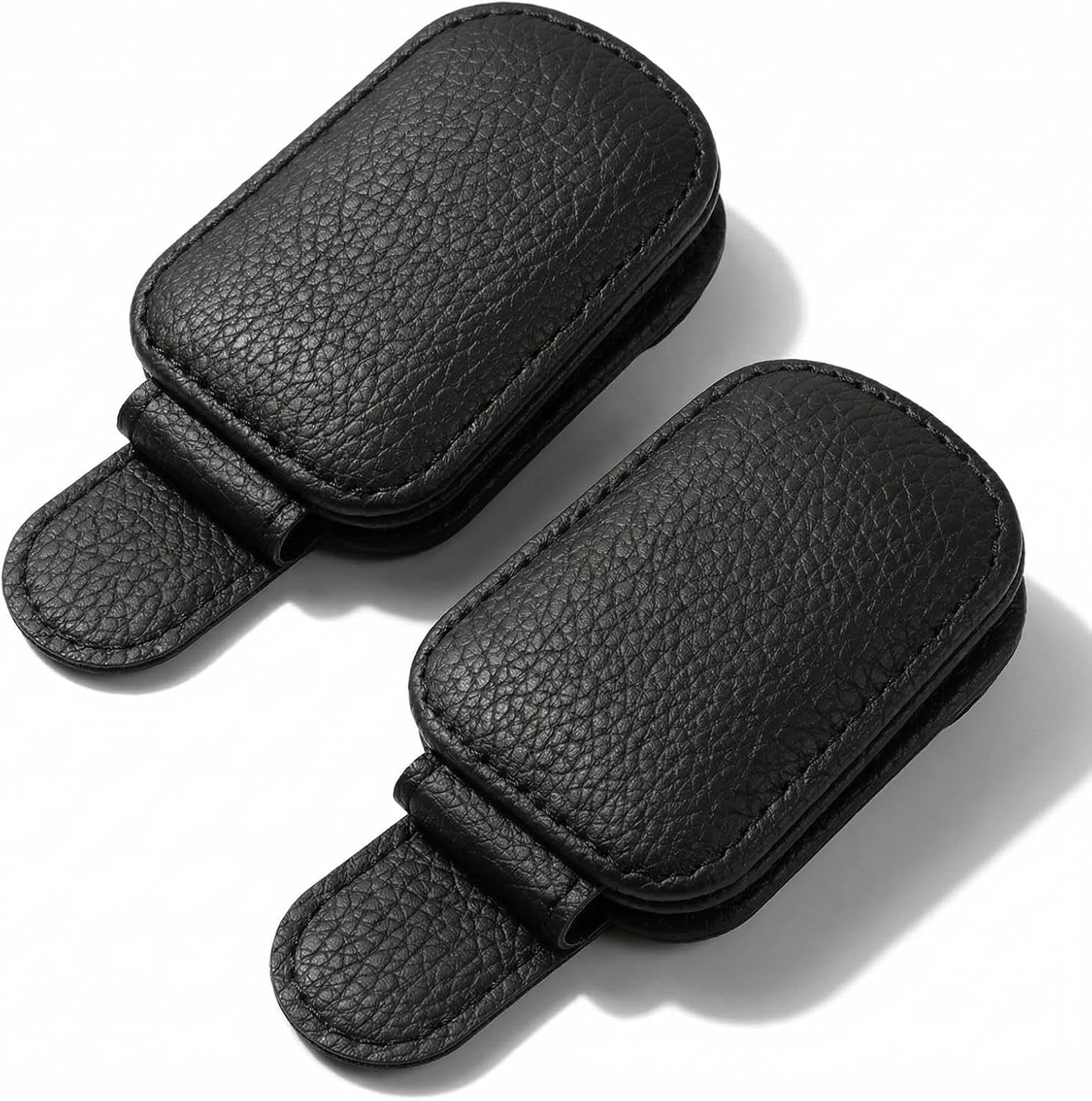 YYUGUIBEG Sunglass Holder for Car for Nissan XTrail T33 Qashqai J12 Ariya ePower 2024, PU Leather Material,Card Clip Suitable,Car Visor Accessories for Different Size Eyeglasses