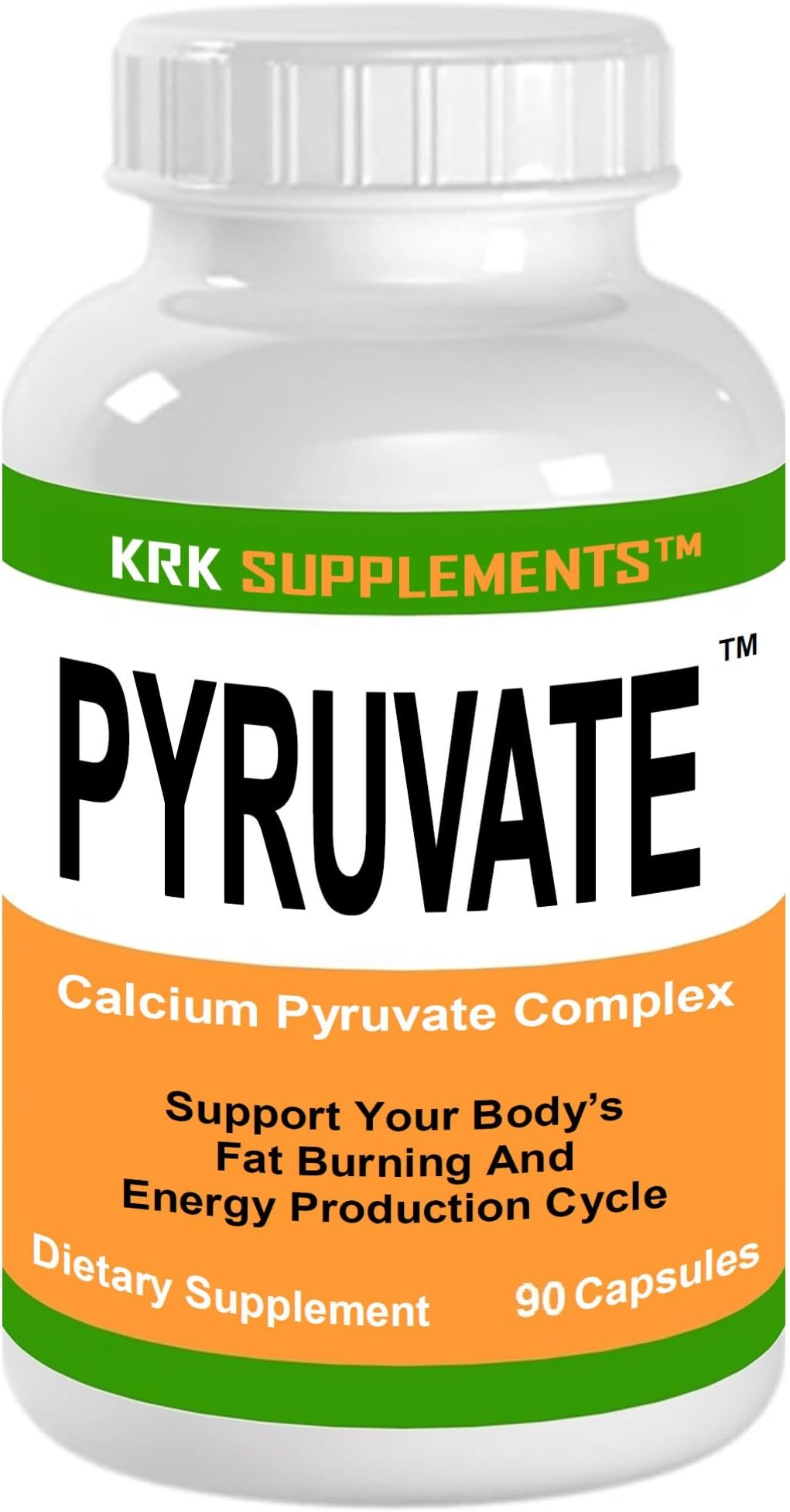 1 Bottle Calcium Pyruvate 750mg 90 Capsules KRK Supplements