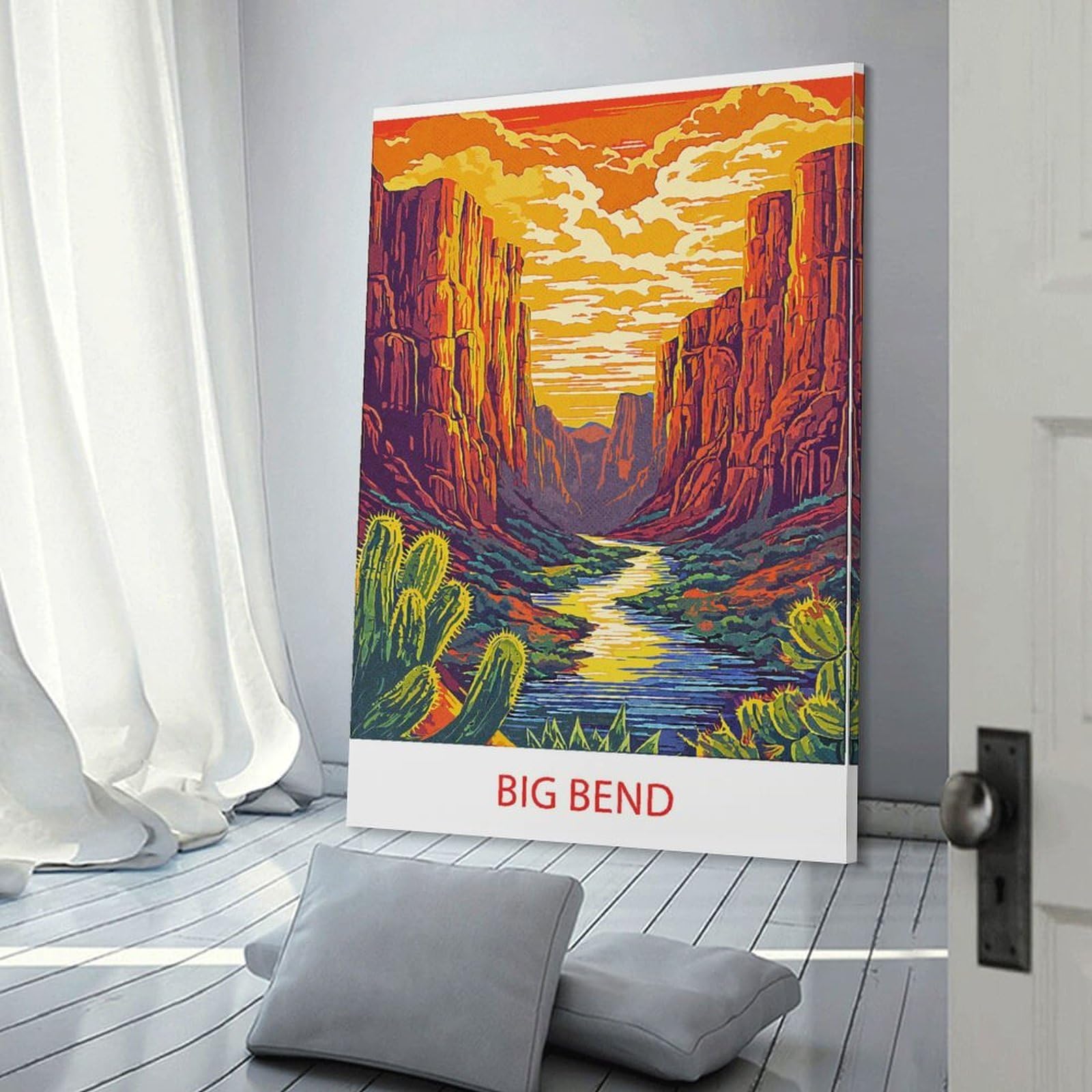 Junmoney Big Bend National Park(3) Canvas Wall Decor 08x12inch(20x30cm), for Lounge, Study, Hallway Or Flat Walls, Canvas Wall Art That Fits Changing Layouts
