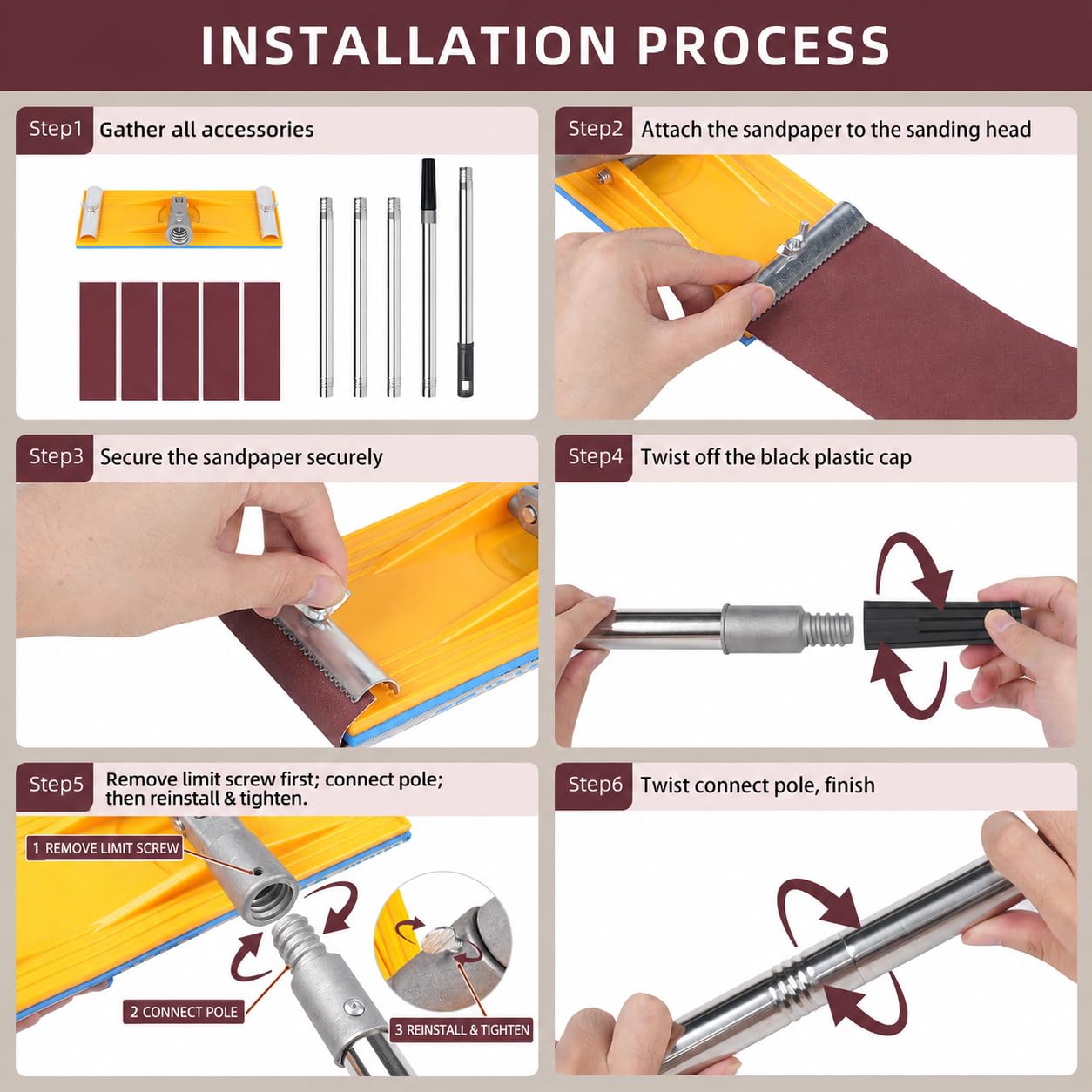 Drywall Pole Sander - 15 Sanding Sheets -2 Drywall Pole Sander - 15 Sanding Sheets -2