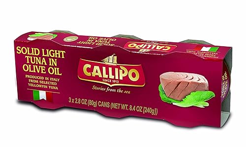 Atún italiano enlatado en aceite de oliva Callipo 2.8 oz (paquete de 9)