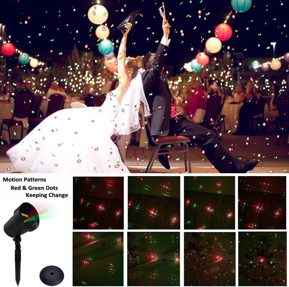 Outdoor Christmas Light Projector LED, Motion Star Projection As Seen on TV Holiday Lighting Landscape for Saint-Valentin/Garden/Mariage/Party/Holiday/Festival Decor