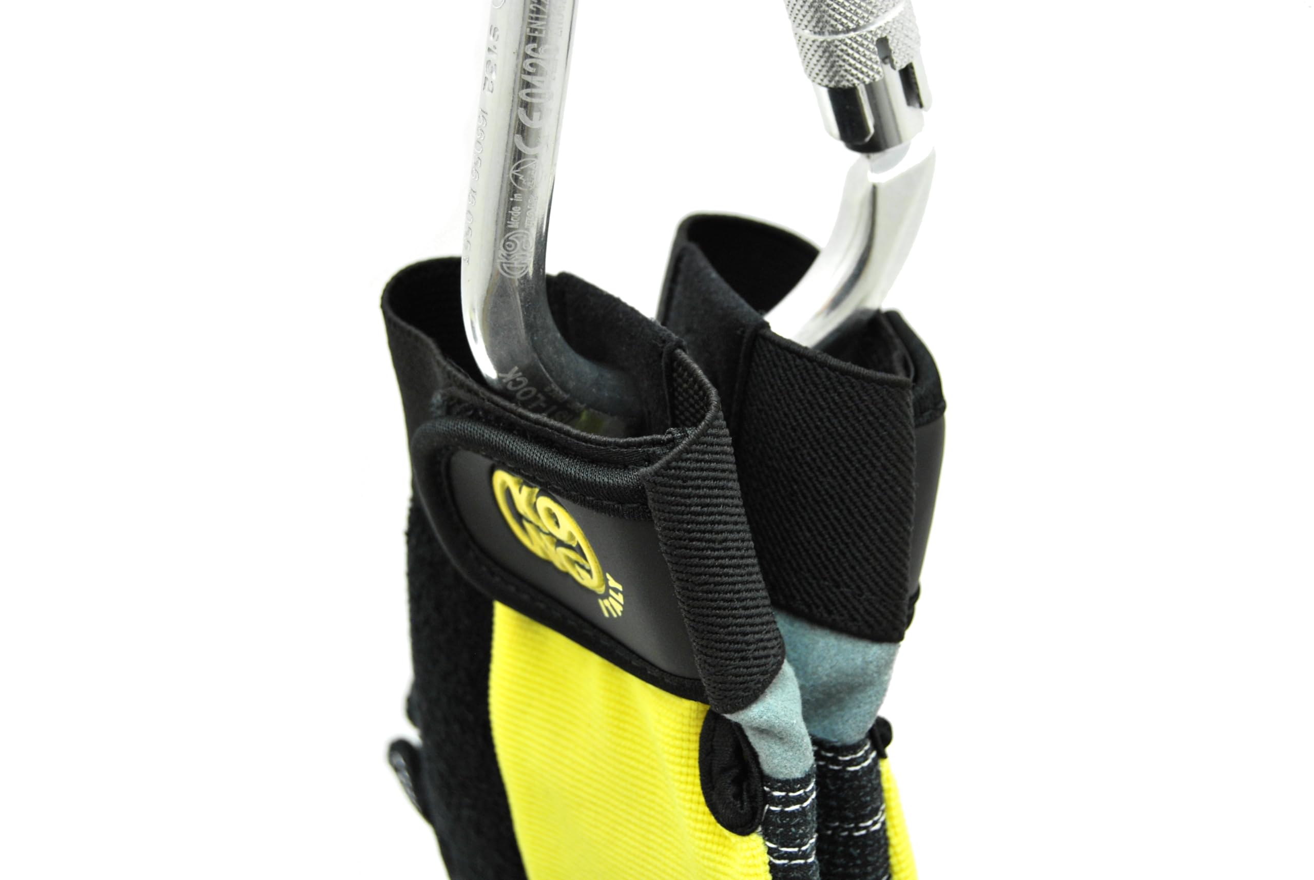 Kong. Alex Gloves. Guanti Tecnici da Arrampicata e Soccorso. 3 Dita Scoperte. in Pelle con Palmo Rinforzato in Kevlar®. Dorso Traspirante Elasticizzato. EN 388