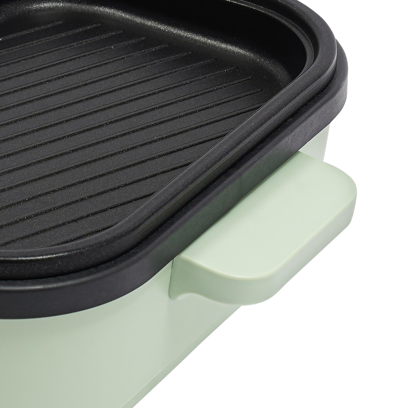 2 in 1 Elektrisch Bratpfanne | 1300W Antihaftbeschichtet Hot Pot und Grillbereich | Mehrzweck Kochtopf Bratpfanne (0.2L) und ein Kochtopf (1L) | Elektrogrill Grillpfanne für 1-3 Personen