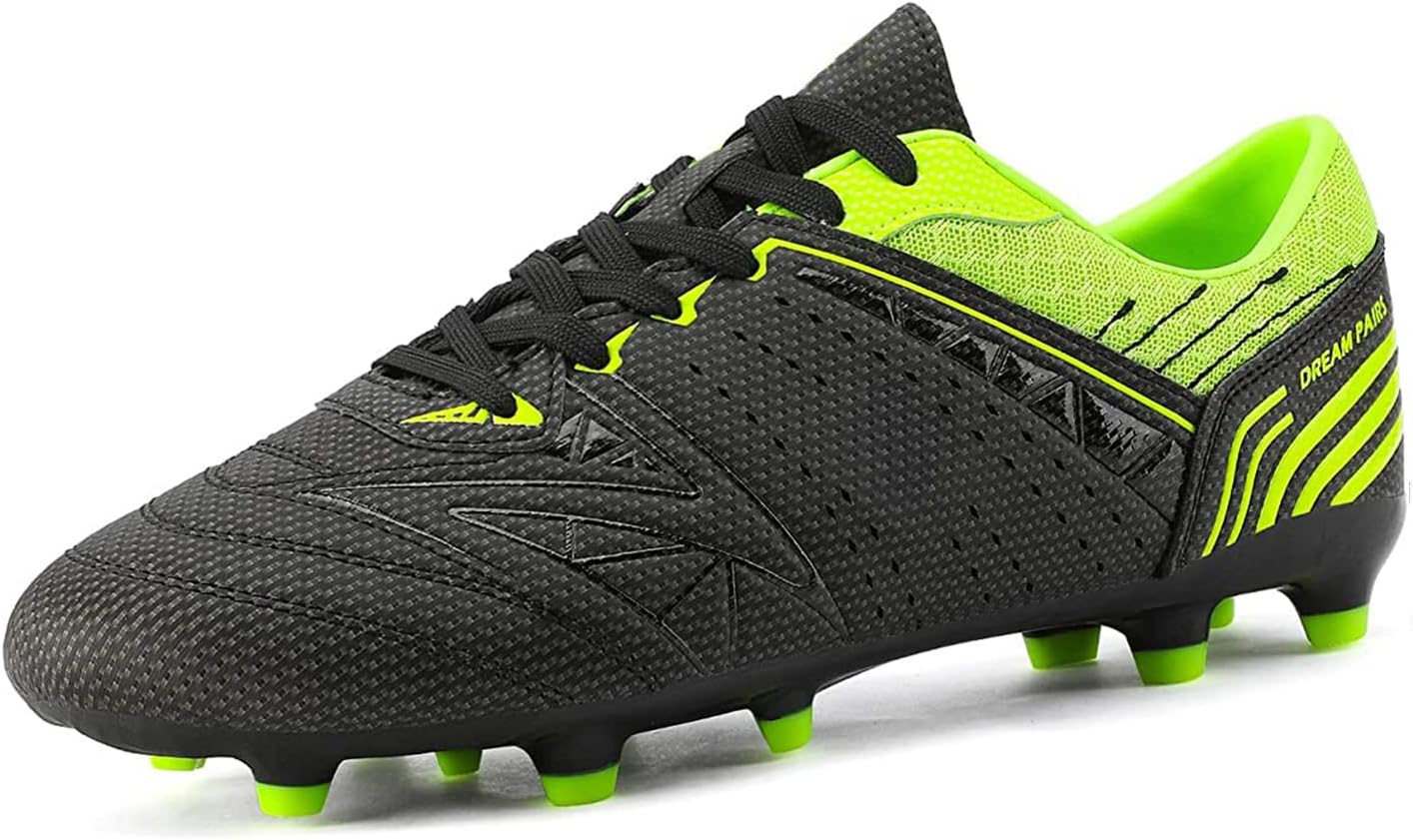Mens Sport Flexible Athletic Lace Up Light Weight Outdoor Cleats Football Soccer Shoes