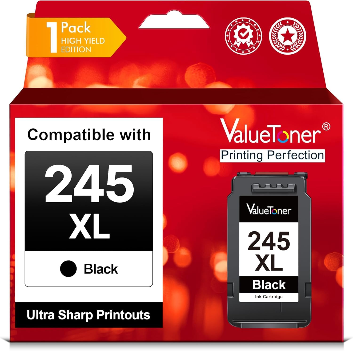 Valuetoner 245XL Ink Cartridge Black Replacement for Canon Ink 245 PG-243 XL PG-245 XL 245XL Ink Compatible with TR4520 MX492 MX490 MG2420 MG2520 MG2522 MG2920 MG2922 MG3022 MG3029 Printer (1-Pack)
