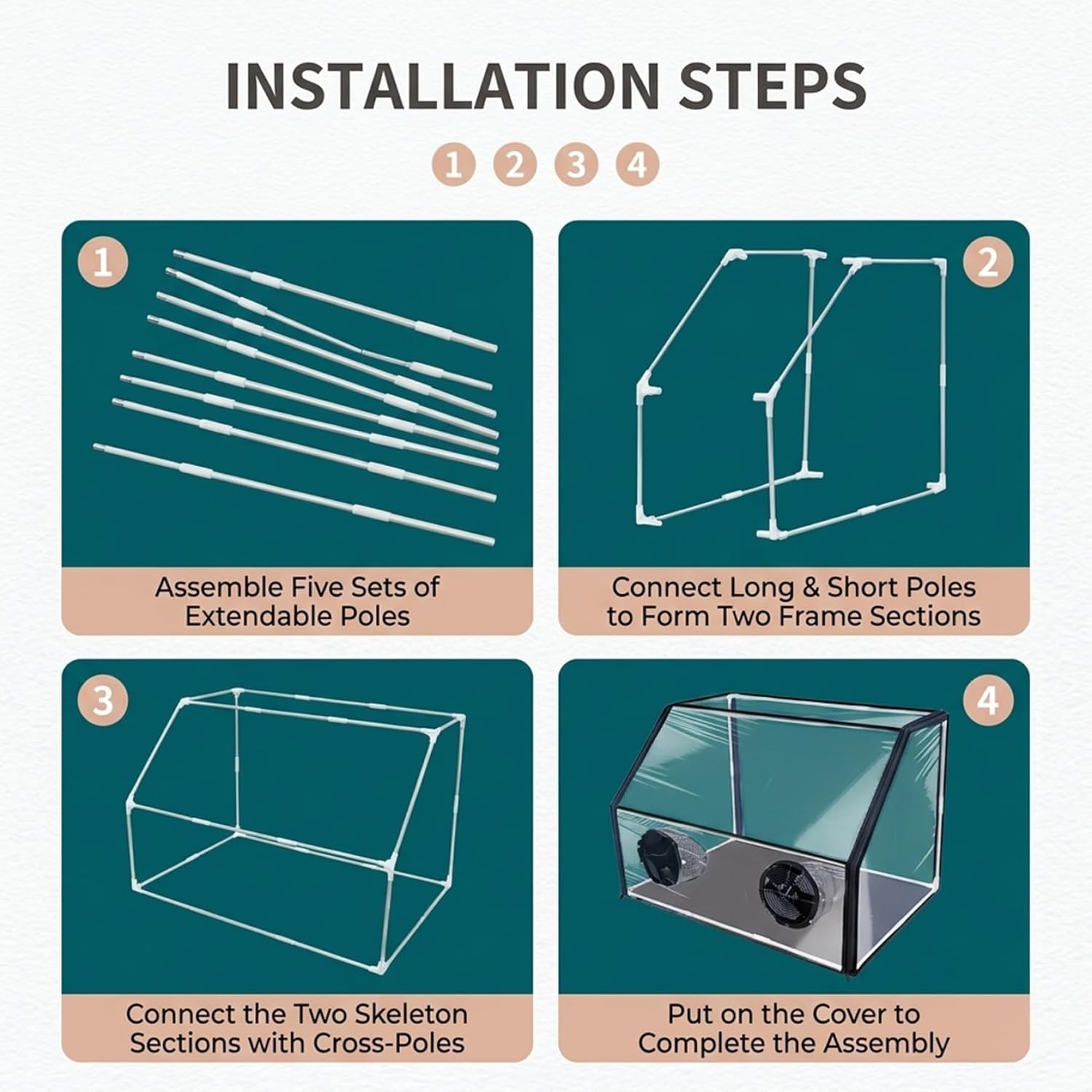 Mushroom Grow Tent, Clear View & Spore Guard Still Air Box Mycology Kit Includes Thermometer & Misters for Indoor Mushroom Growing, 24×16×16in, Décorations de Maison