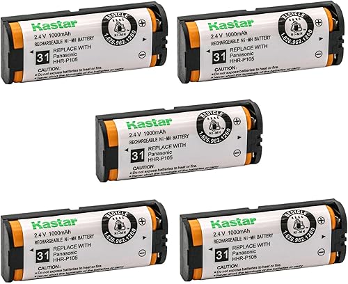 Miniatura 7 de Kastar Paquete de 3 baterías recargables Ni-MH de 2.4 V 1000 mAh para Panasonic HHR-P105 HHR-P105A tipo 31 91AAALH2BXZ y teléfono inalámbrico