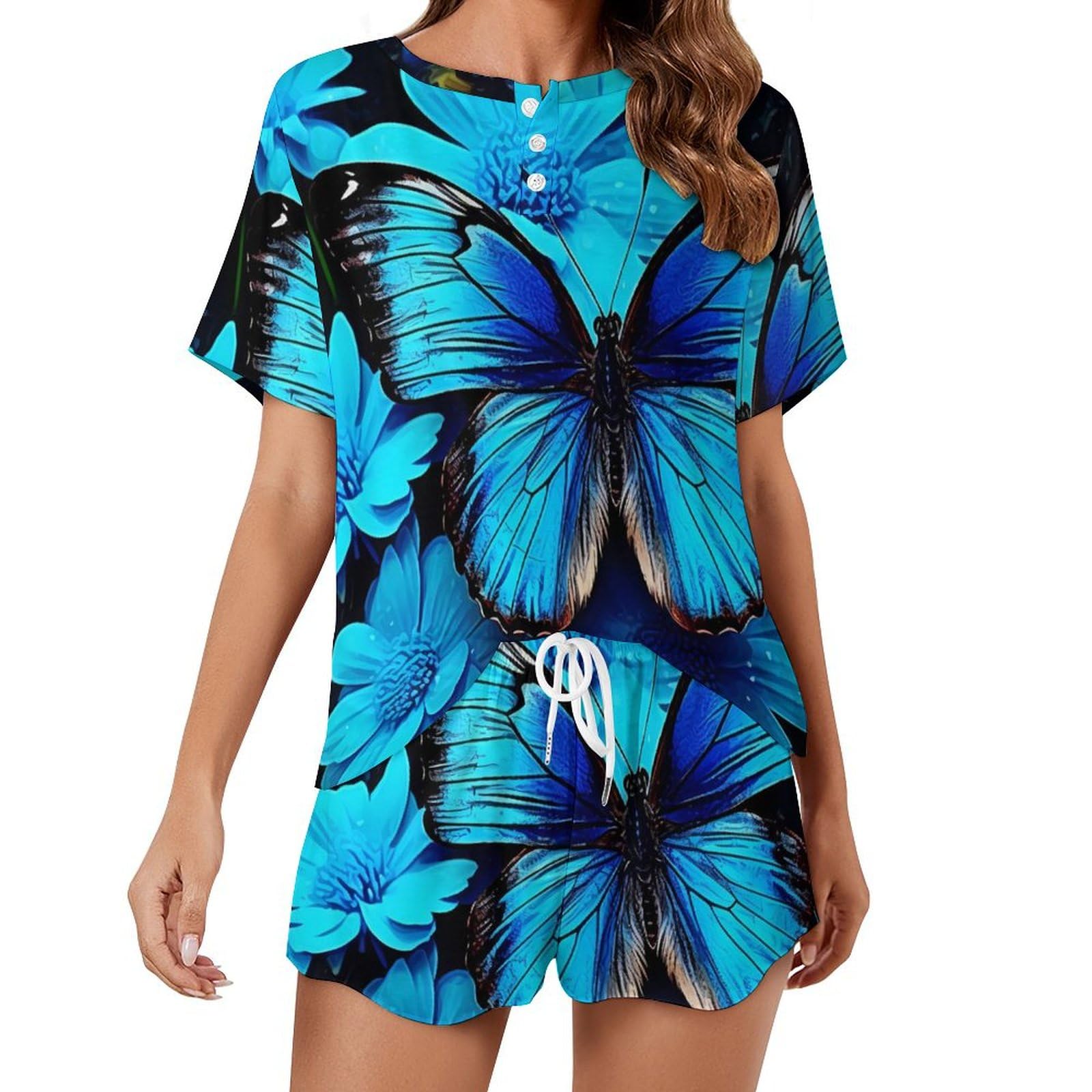 Little Blue House Damen Langarm Pyjama Top - Superweich & Gemütlich