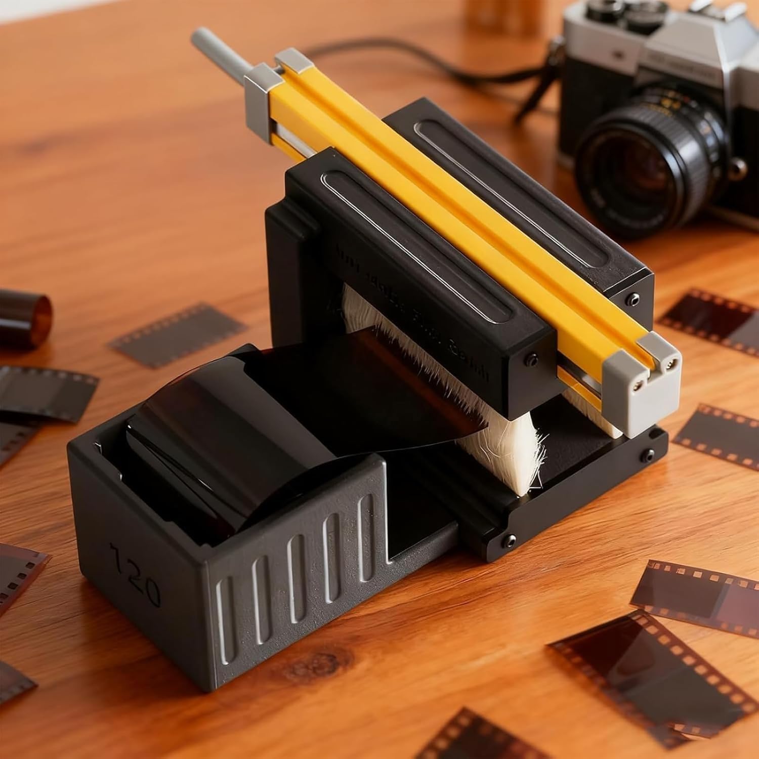 Kit de eliminación de polvo antiestático de película eléctrica, incluye barra antiestática de iones, caja de almacenamiento de película y cepillo de limpieza de lana suave para eliminar el polvo en
