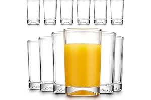 Mfacoy Small Glass Juice Cups, Set of 6
