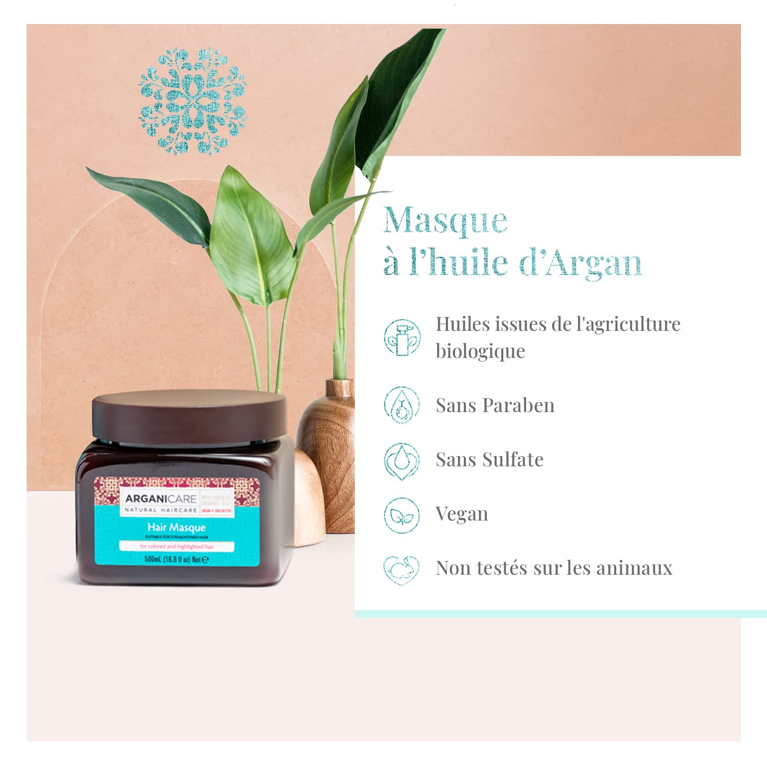 ARGANICARE Mascarilla Capilar For Dry & Damaged Hair 500 ml
