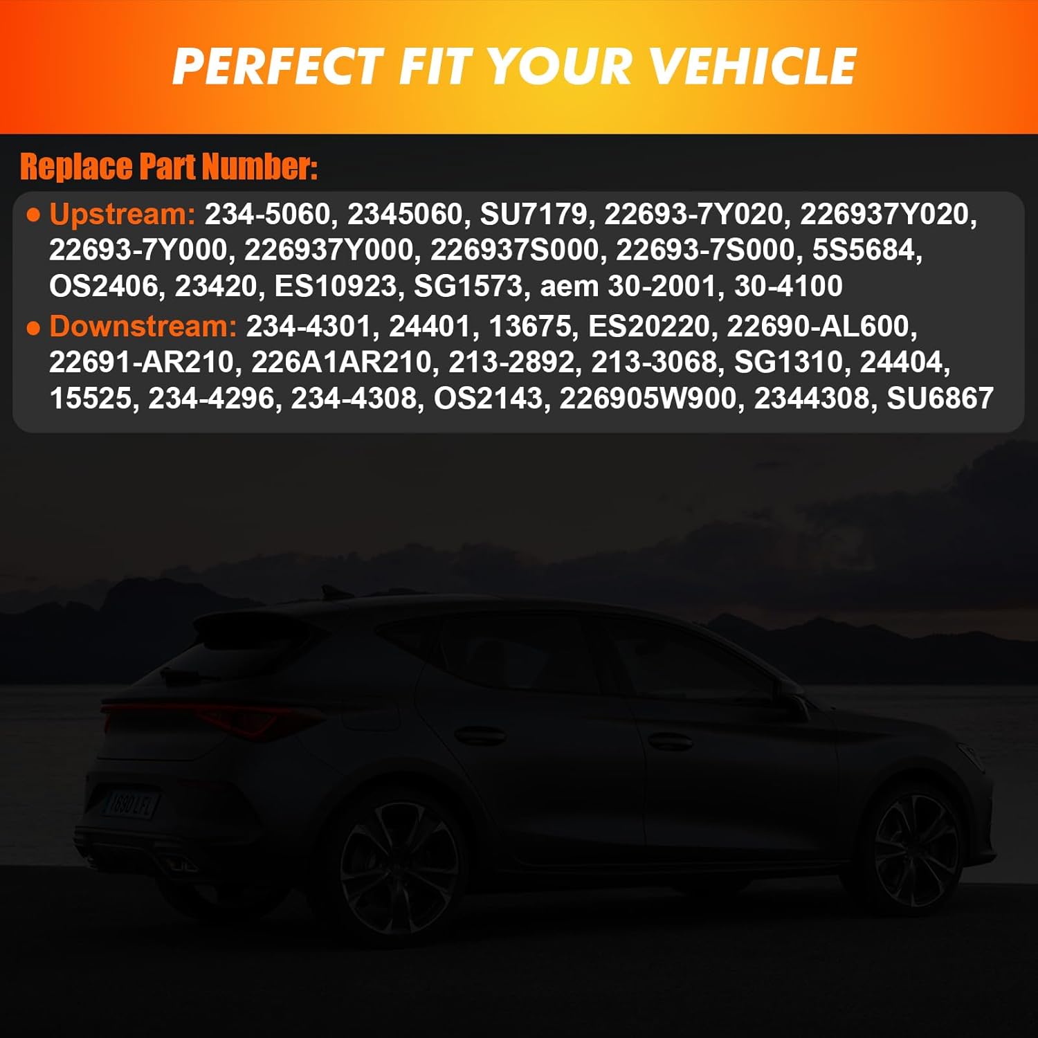 2004-2010 O2 Oxygen Sensors Upstream Downstream Compatible for Nissan 350Z, Altima, Maxima, Quest 2005-2009, Infiniti FX35, G35 3.5L V6, 4.5L V8 2004-2010, Replace 234-5060 234-4301