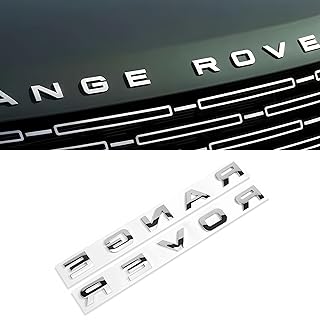 Car Emblem for Front Hood and Trunk lid Rear ABS Material Compatible with Range Rover car Badge car Style Replacement (Gloss Silver)