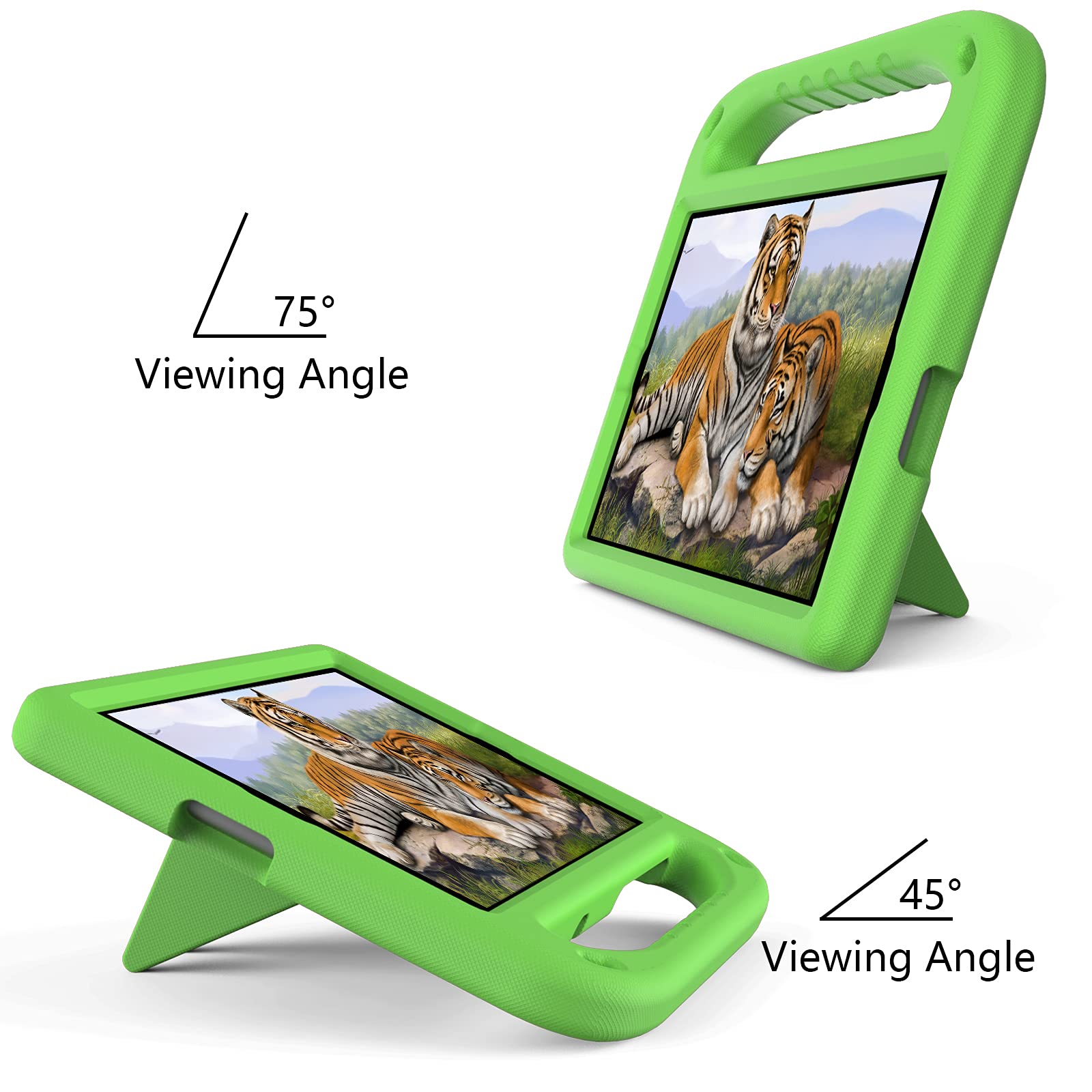 Funda para Samsung Galaxy Tab A 10.1 2019, a prueba de golpes, con soporte y correa para el hombro, funda infantil para Samsung Galaxy Tab A 10.1 pulgadas SM-T510 / T515 (verde, para Galaxy Tab A 10.1