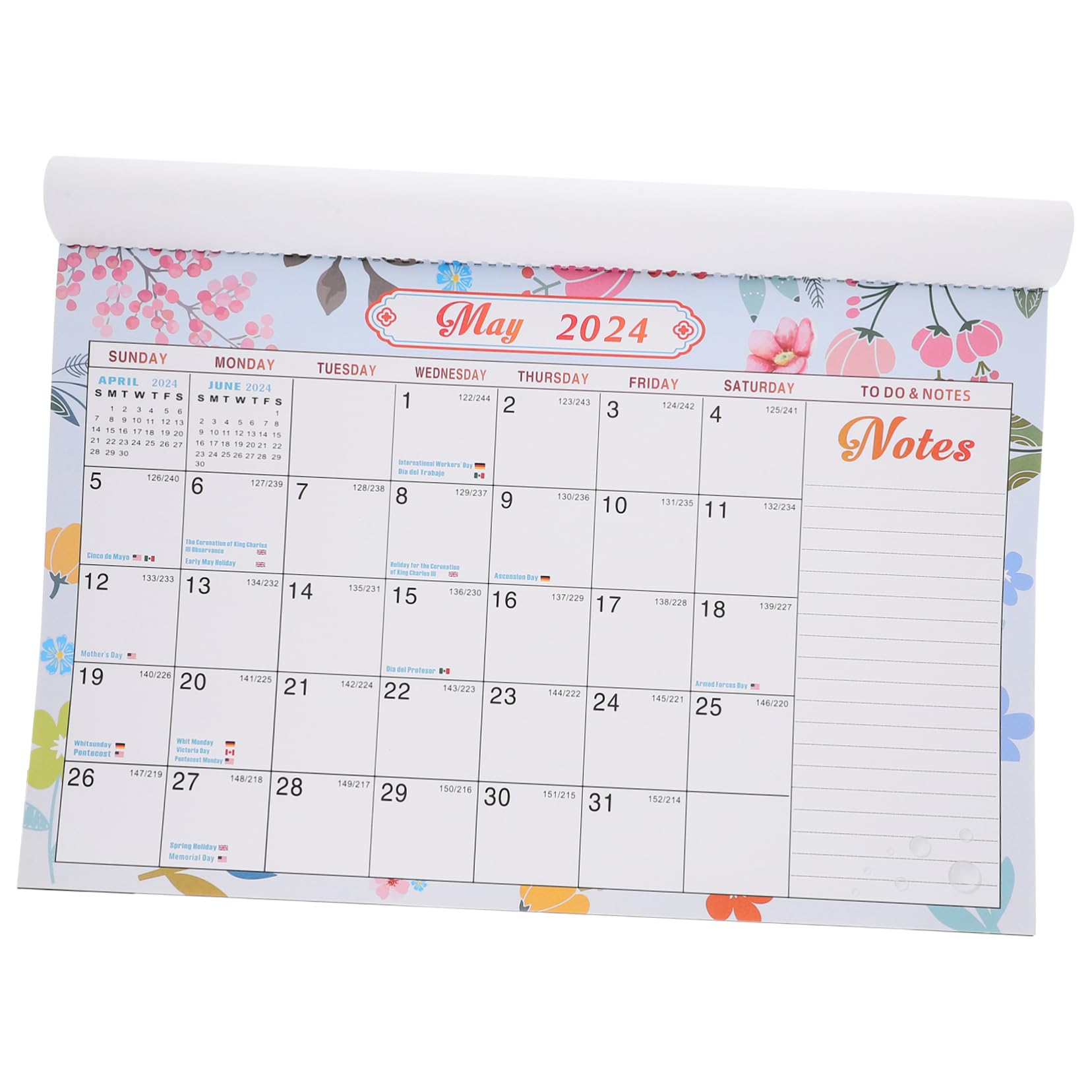 TEHAUX 4stücke Monatlicher Wandkalender Stabiler Kalender Für Familie Mit Feiertagen Einfacher Planung Und Notizen Hängender Englischer Terminplaner Für Zuhause Und Büro