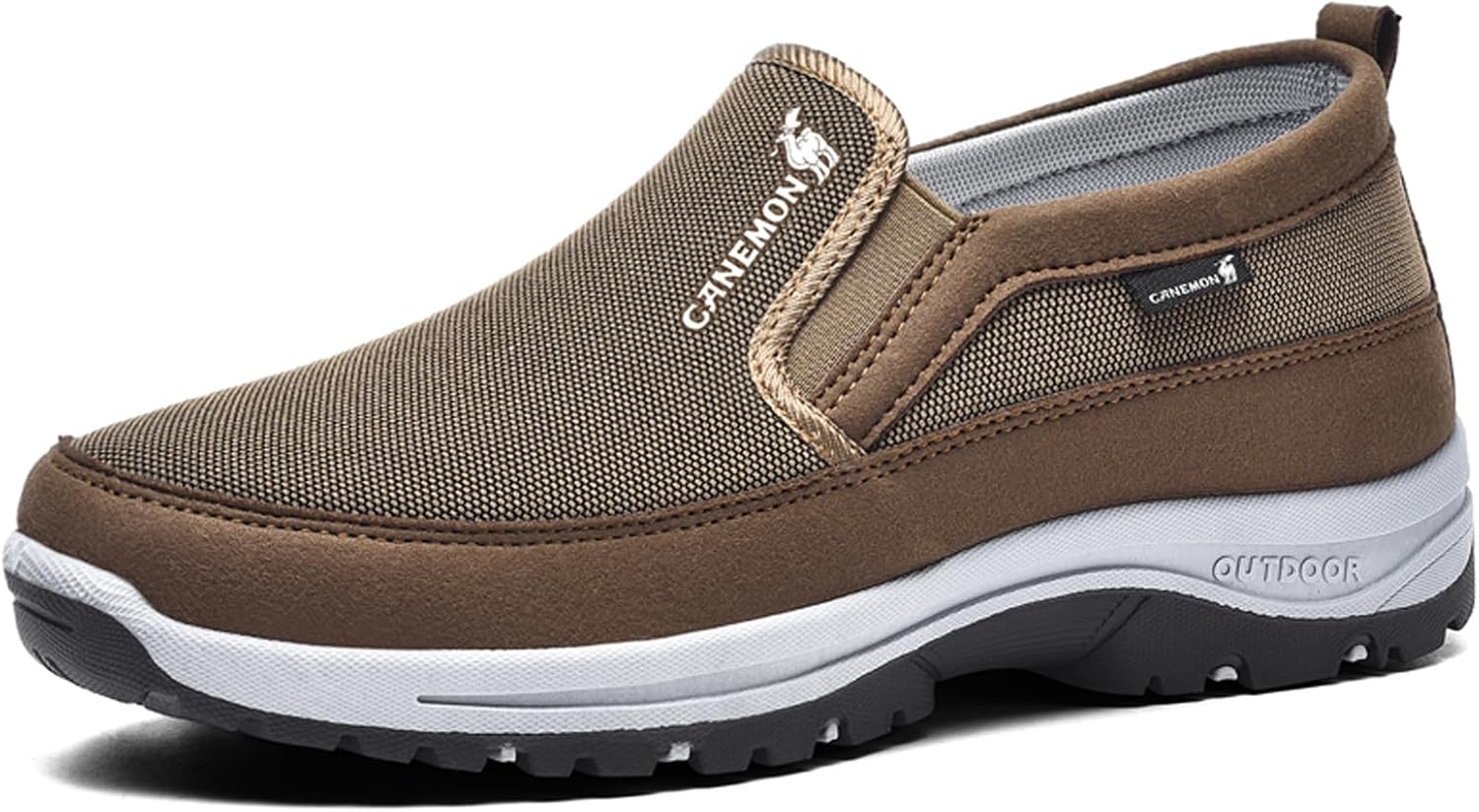 Men's Fashion Slip-on Casual Walking Shoes Lightweight Breathable Outdoor Non Slip Hiking Shoes Comfortable Soft Sole Flat Loafers Boat Shoes
