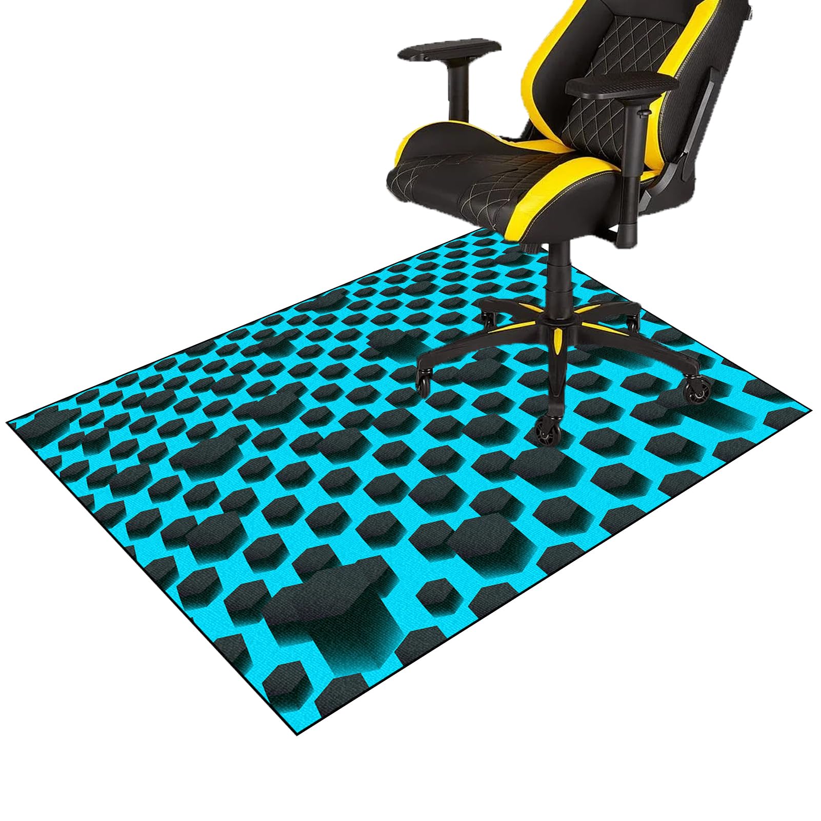 Gaming Chair Mat for Hardwood Floors Non-slip Computer Chair Mat Office Chair Mats for Carpeted Floor Low Pile Desk Chair Mat Gaming Rolling Chair Mat for Carpet Hard Floor Protector Mat 140 x 180 cm