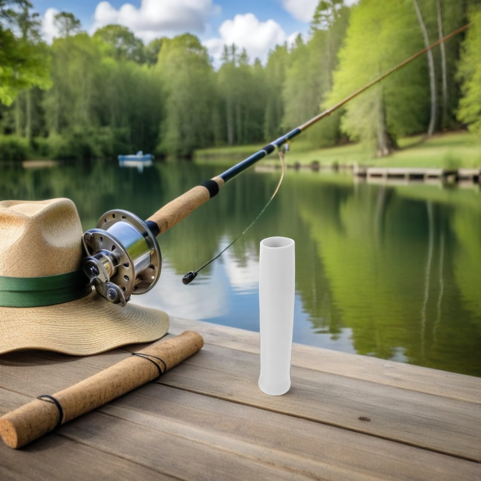 3 Pezzi Fodere Protettive per Canna da Pesca in Plastica Inserti Tubo per Supporto Canna Resistenti AI Raggi Uv per Barca Kayak Yacht e Ambienti Marini
