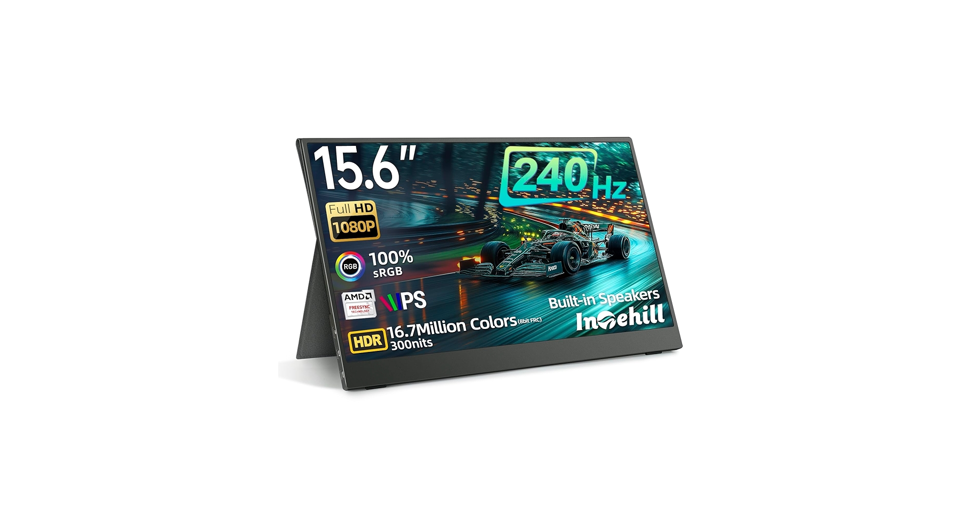 【240Hz】Intehill モバイルモニター 15.6インチ ゲーミング Portable Gaming Monitor 240hz 15.6 Inch for FPS Games, PS5