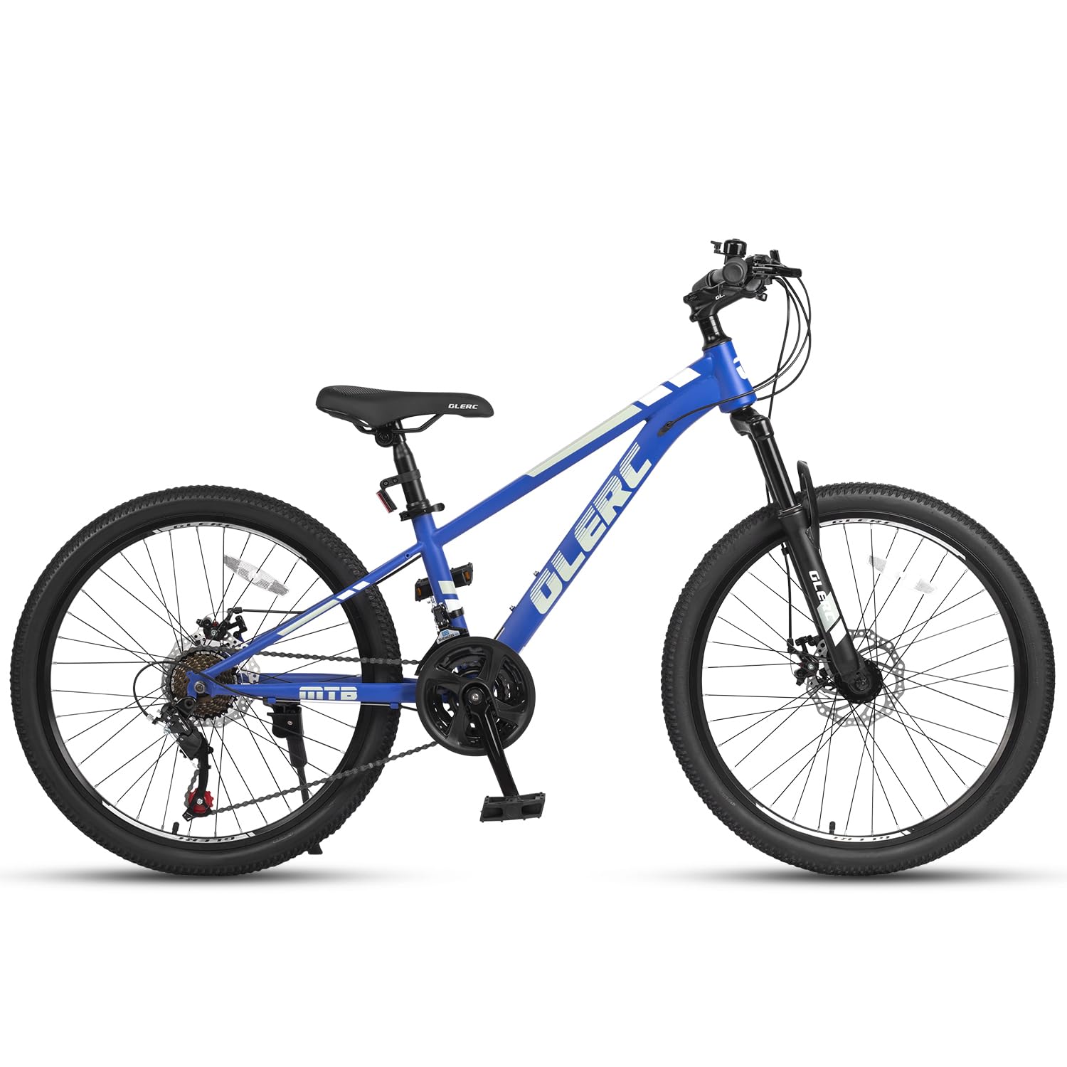 Glerc Skyline Bici Da 20 E 24 Pollici Per Bambini Mountain Bike Per Ragazzi E Ragazze Di 6-18 Anni, Bici A 21 Marce Con Sospensione Anteriore E Freni A Disco, Colori Multipli