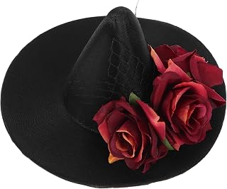 Halloween Witch Hat Halloween Season Black for Adults and Women, Cloth | Costume Accessory, Lightweight Portable Wear, Black Color, Performing Show Prop, Halloween Style